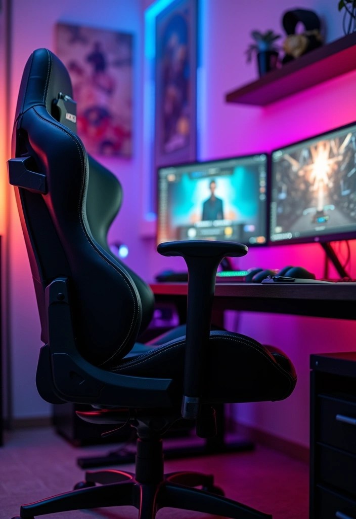 15 Ergonomic Gaming Room Ideas for Maximum Comfort and Health - 2. Ergonomic Gaming Chair
