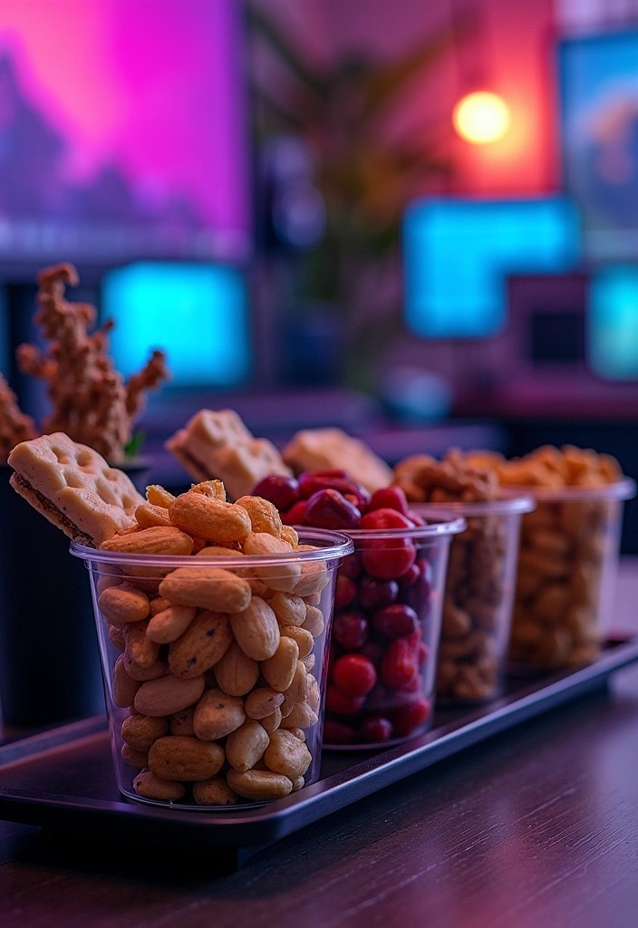 15 Ergonomic Gaming Room Ideas for Maximum Comfort and Health - 8. Healthy Snack Station