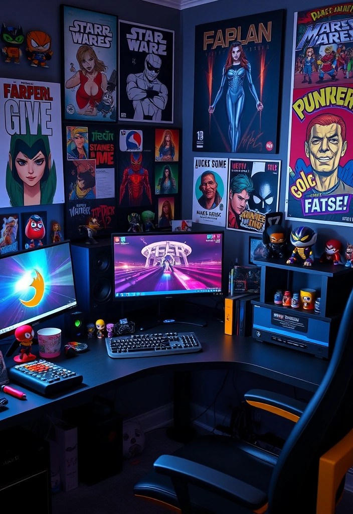 20 Genius Gaming Desk Ideas That Will Transform Your Play Space! - 11. Pop Culture Inspirations