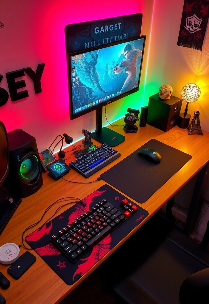 20 Genius Gaming Desk Ideas That Will Transform Your Play Space! - 12. Customized Desk Accessories
