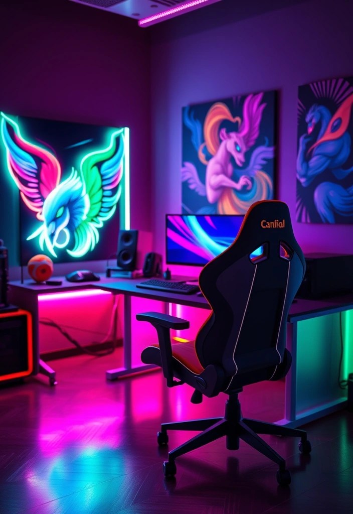 20 Genius Gaming Desk Ideas That Will Transform Your Play Space! - 3. Bold Color Schemes