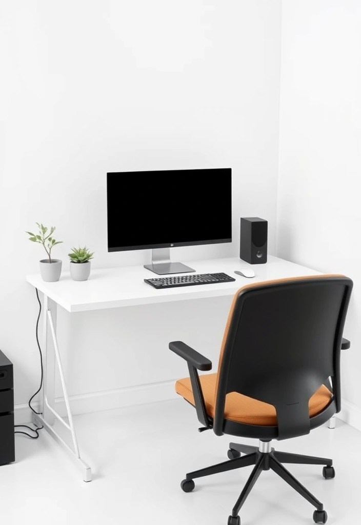 20 Genius Gaming Desk Ideas That Will Transform Your Play Space! - 4. Minimalist Chic Vibe