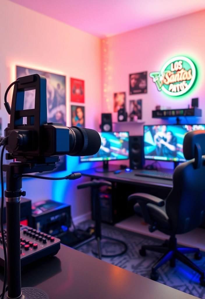 Bring Los Santos Home: How to Craft the Ultimate Grand Theft Auto Gaming Room! - 15. Set Up a Gaming Streaming Station