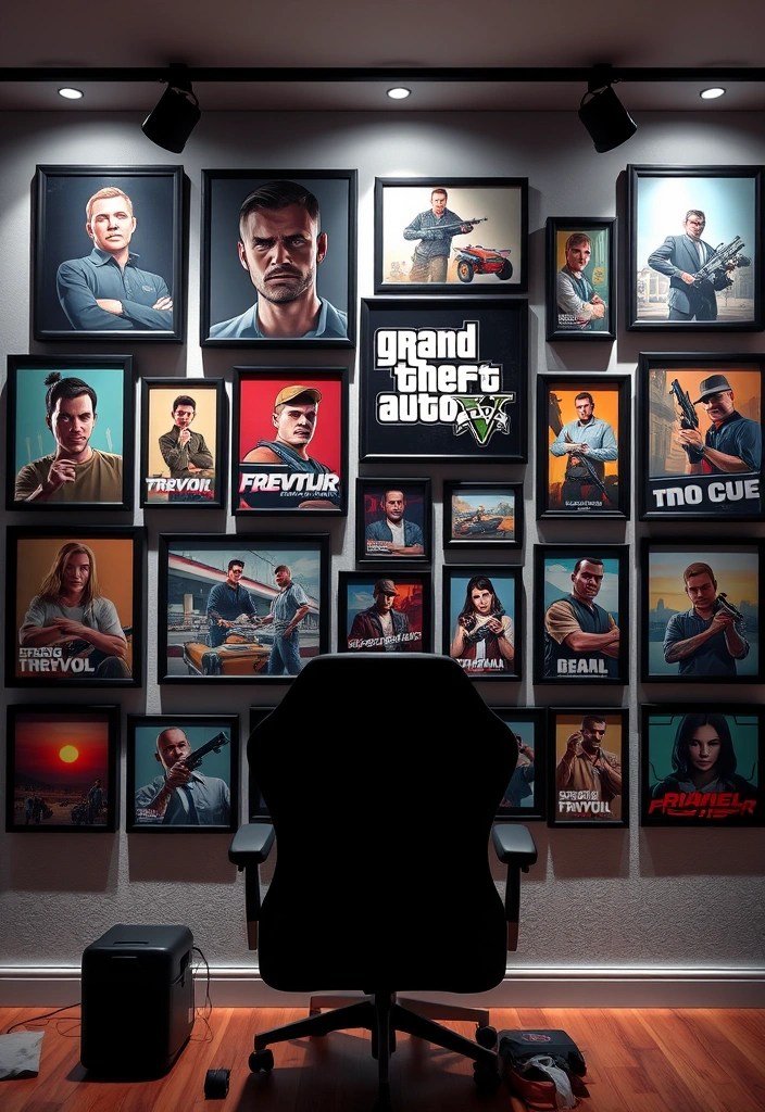 Bring Los Santos Home: How to Craft the Ultimate Grand Theft Auto Gaming Room! - 2. Curate Iconic GTA Artwork and Posters