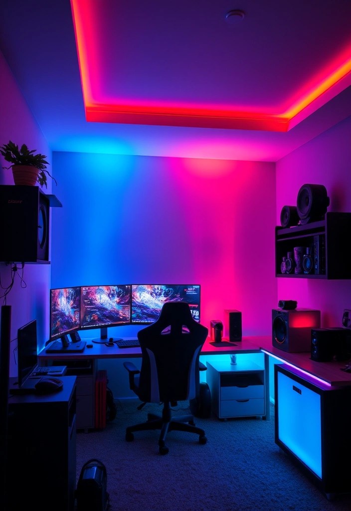 Bring Los Santos Home: How to Craft the Ultimate Grand Theft Auto Gaming Room! - 9. Add Ambient Lighting for Mood