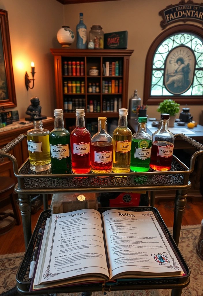 Dive into Fantasy: Design a Themed Baldur's Gate 3 Gaming Room That Stuns! - 11. Potion Station Bar