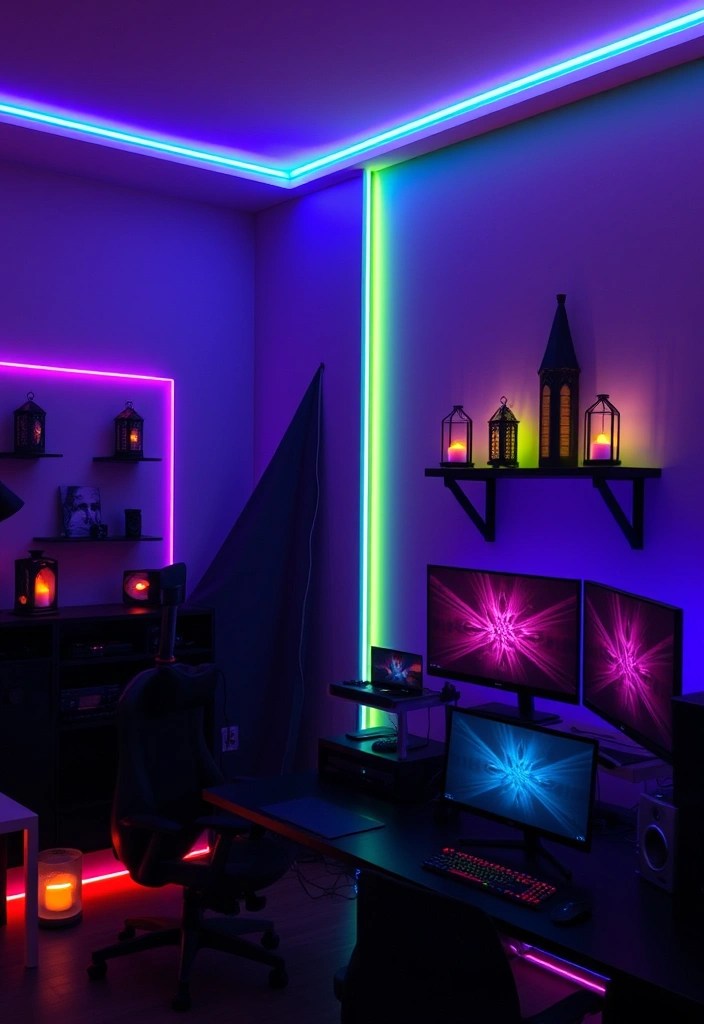 Dive into Fantasy: Design a Themed Baldur's Gate 3 Gaming Room That Stuns! - 3. Spellbinding Lighting Solutions