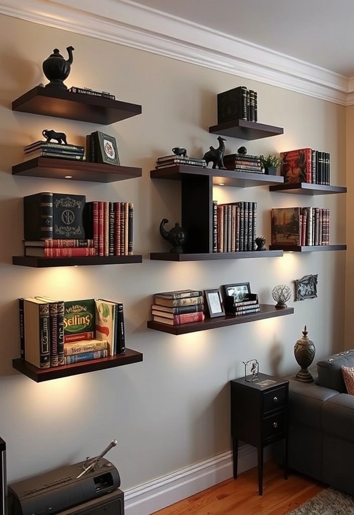 Dive into Fantasy: Design a Themed Baldur's Gate 3 Gaming Room That Stuns! - 8. Magical Wall Shelves