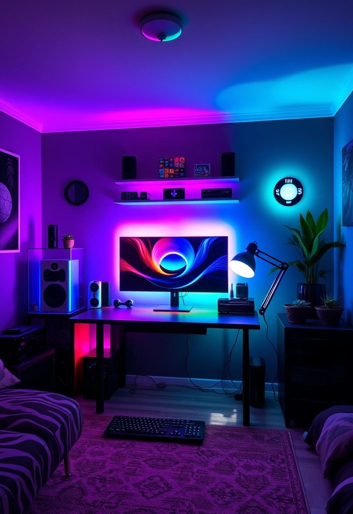 DIY Gaming Room Makeover: A Step-by-Step Guide - 3. Lighting is Key