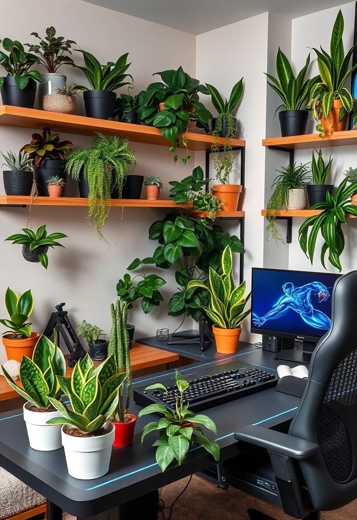 DIY Gaming Room Makeover: A Step-by-Step Guide - 9. Personalize with Plants