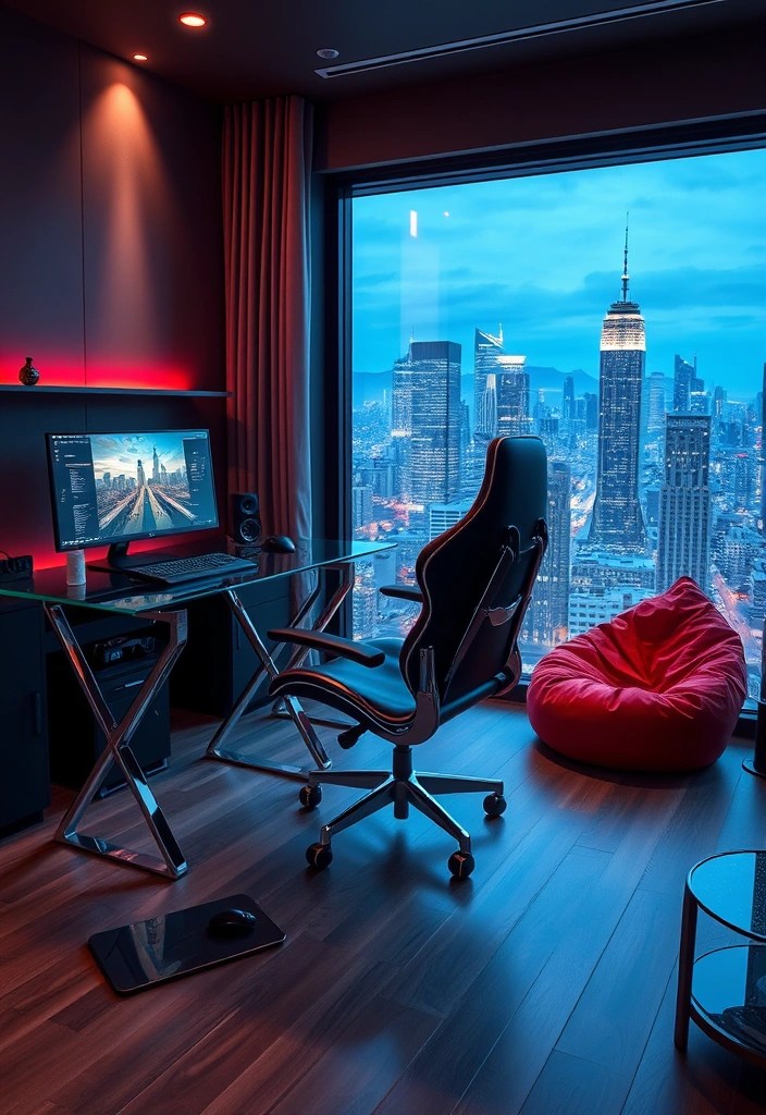 How to Design a Cyberpunk-Inspired Gaming Room - 2. Futuristic Furniture