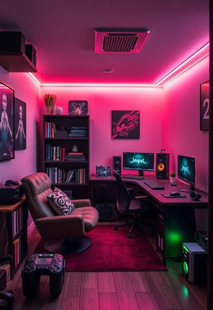 How to Design a Cyberpunk-Inspired Gaming Room - 7. Multi-functional Spaces