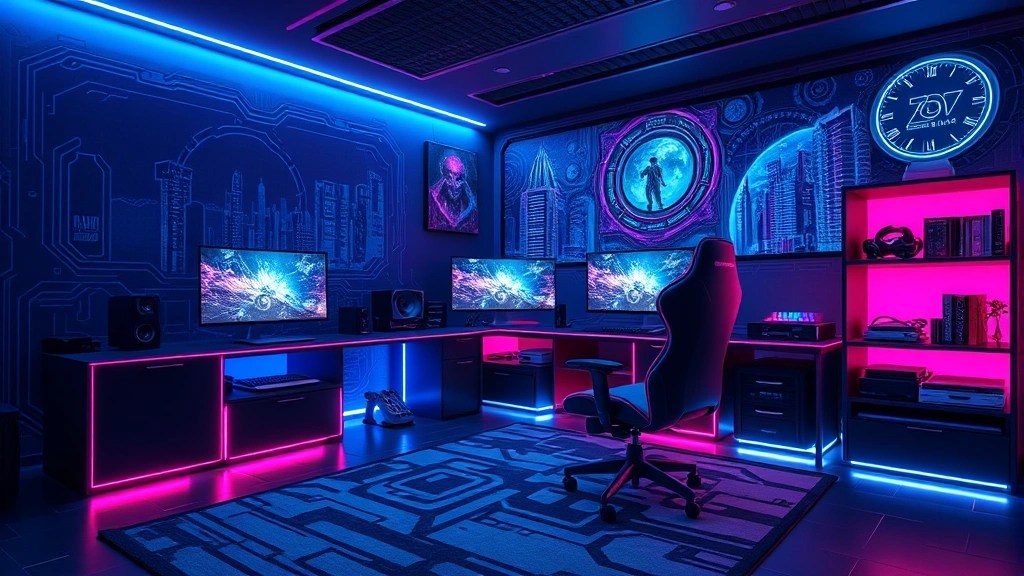 How to Design a Cyberpunk-Inspired Gaming&nbsp;Room