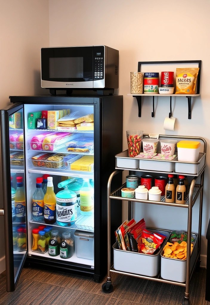 How to Turn Your Basement Into the Ultimate Gaming Den - 7. Create a Snack Station