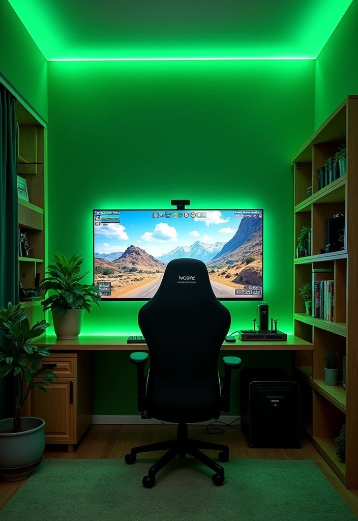 The Science of Color Psychology in Gaming Room Design - 3. Refreshing Greens for Balance and Harmony