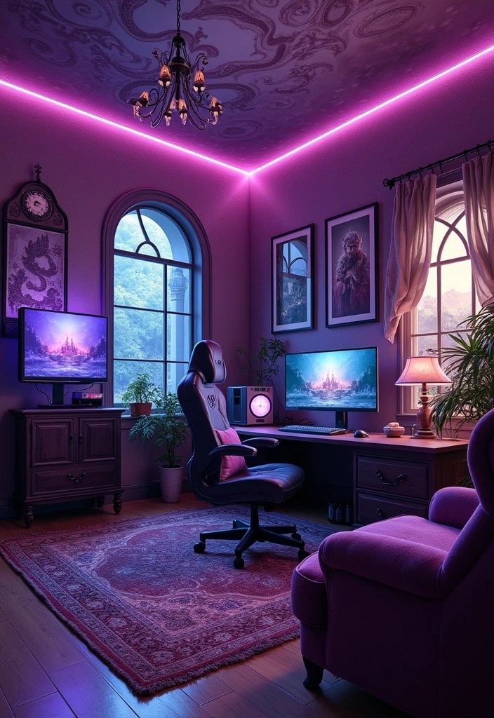 The Science of Color Psychology in Gaming Room Design - 7. Mysterious Purples for Immersive Experiences