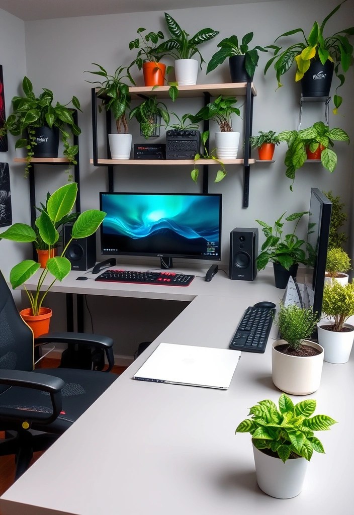 Unlock the Secrets: How to Design the Ultimate Home Gaming Room on Any Budget! - 7. Incorporate Greenery