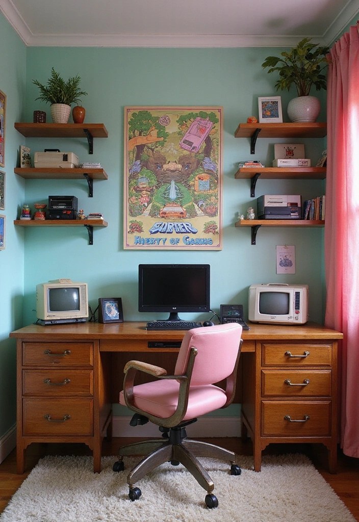 12 Gaming Room Aesthetic Ideas: Retro, Futuristic & More! - 1. Retro Revival