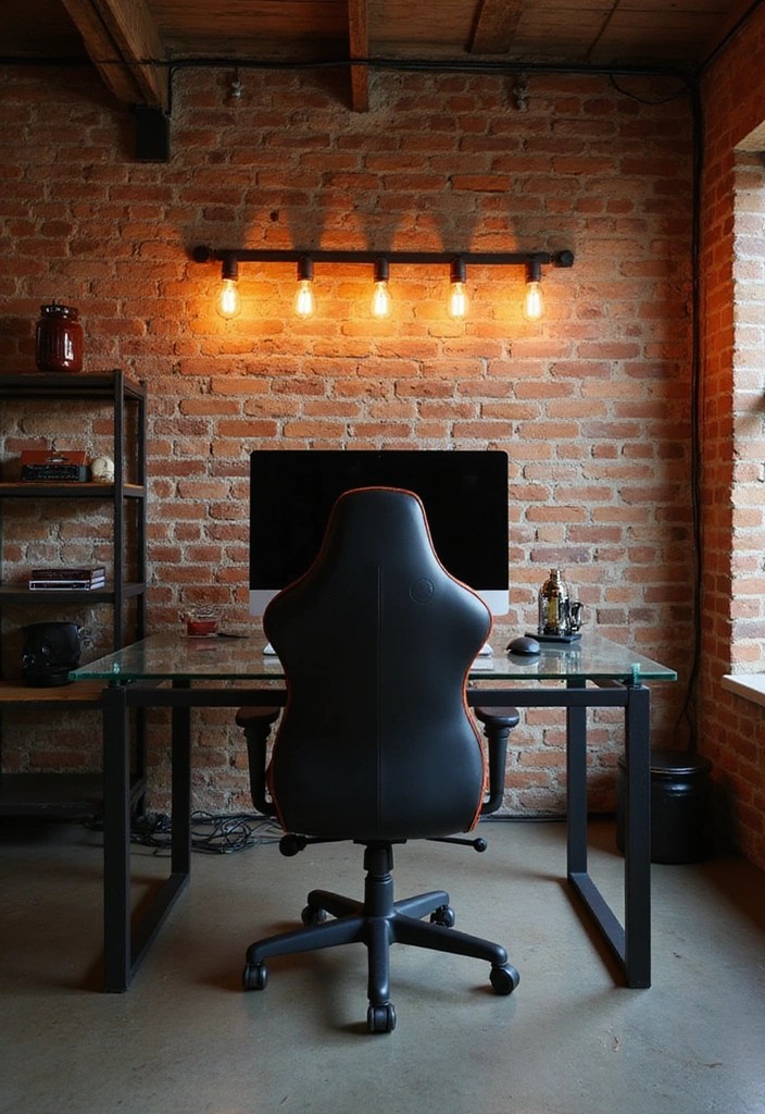 12 Gaming Room Aesthetic Ideas: Retro, Futuristic & More! - 4. Industrial Edge