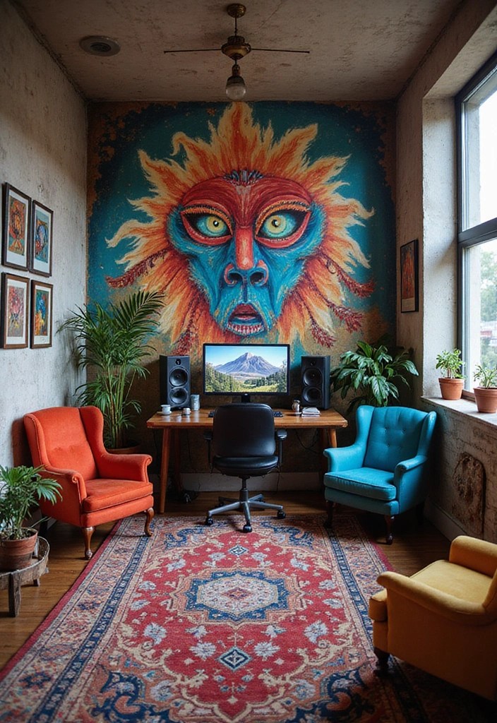 12 Gaming Room Aesthetic Ideas: Retro, Futuristic & More! - 9. Artistic Expression