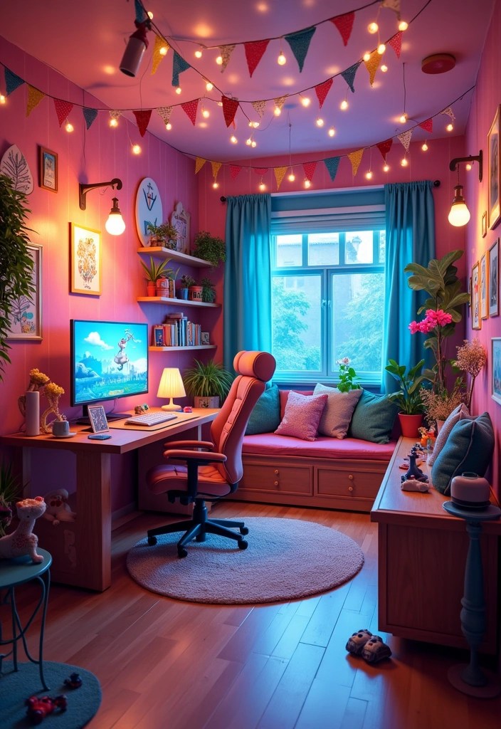 15 Aesthetic Gaming Room Themes for Teenage Girls (Wait Until You See #9!) - 13. Whimsical Wonderland