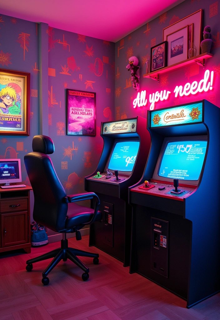15 Aesthetic Gaming Room Themes for Teenage Girls (Wait Until You See #9!) - 2. Retro Gamer Vibes