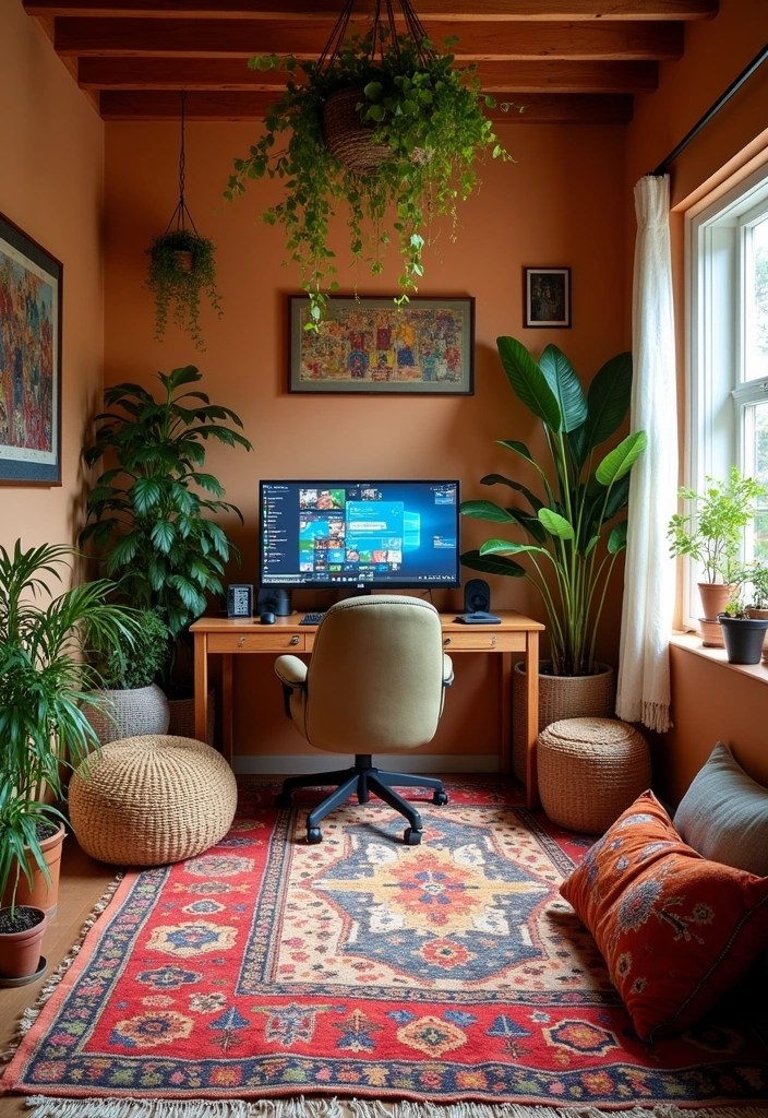 15 Aesthetic Gaming Room Themes for Teenage Girls (Wait Until You See #9!) - 9. Boho Vibes