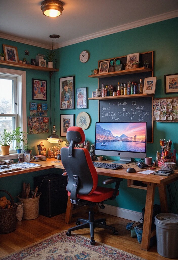 15 Gaming Room Inspirations for Teenage Girls - 9. Creative Artistic Haven