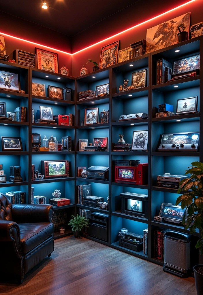 Create a Tech-Savvy Gaming Room for Your Teenage Boy That Will Blow His Mind! - 12. Game Library and Display