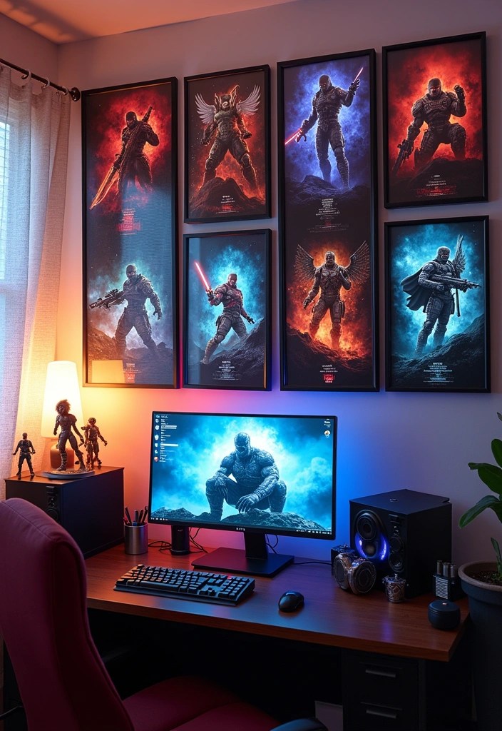 Create a Tech-Savvy Gaming Room for Your Teenage Boy That Will Blow His Mind! - 4. Themed Wall Art