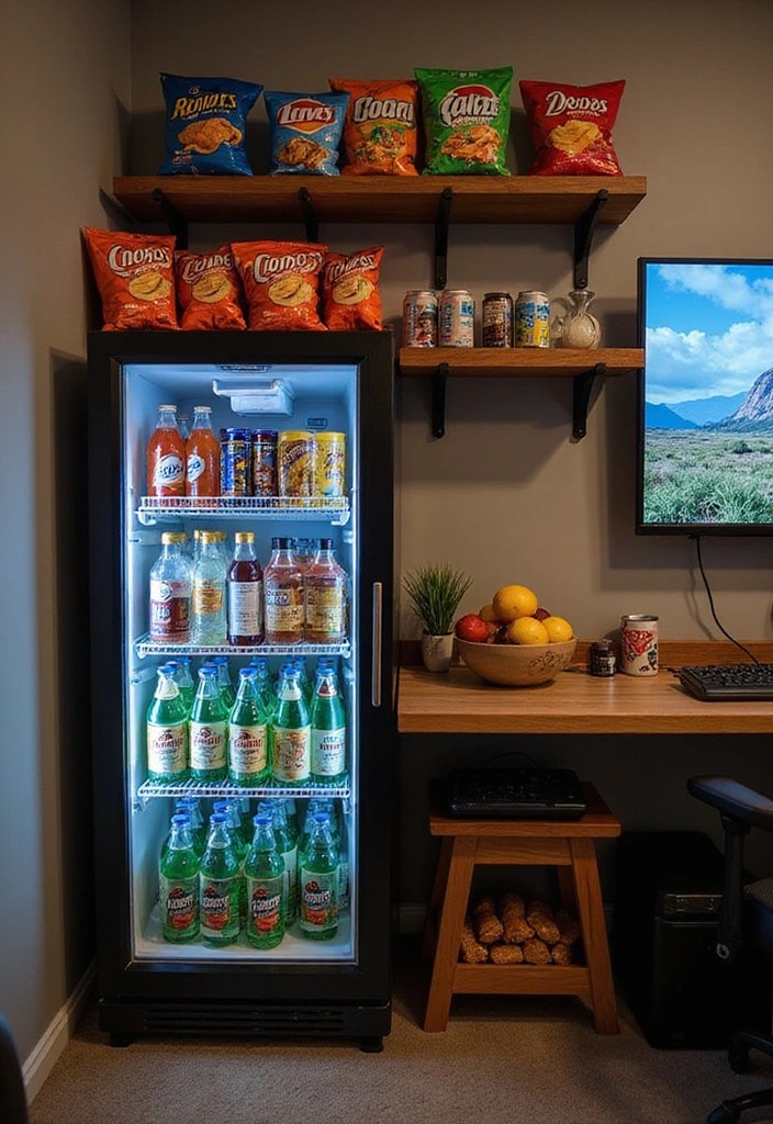Home Office Gaming Room Setup: Design Secrets for the Ultimate Work and Play Environment! - 13. Snack Station: Fuel Your Gaming Sessions