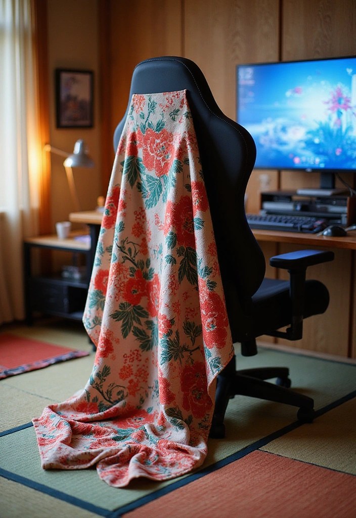 How to Design a Japanese-Inspired Gaming Room - 7. Integrate Japanese Textiles