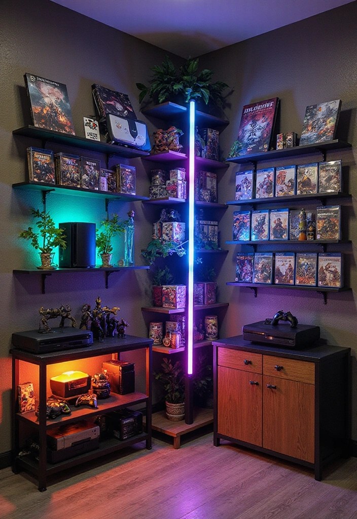 How to Optimize Small Spaces for a Killer Gaming Setup - 2. Vertical Storage Solutions