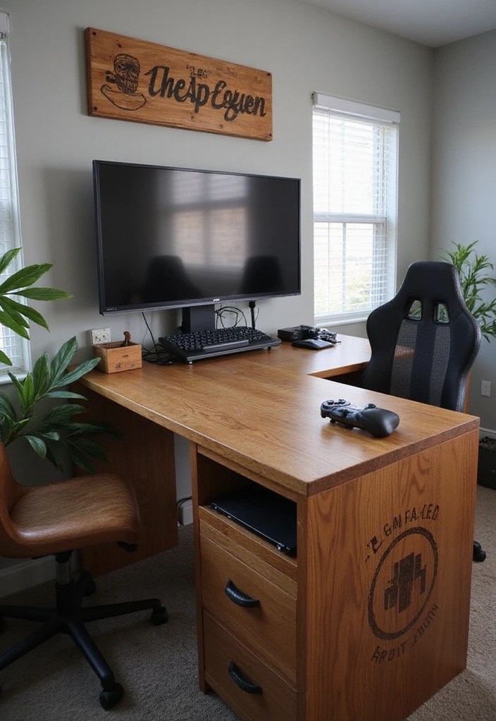 How to Seamlessly Blend Wooden Accents into Your High-Tech Gaming Room – Game On! - 15. Personalize with Custom Wooden Pieces