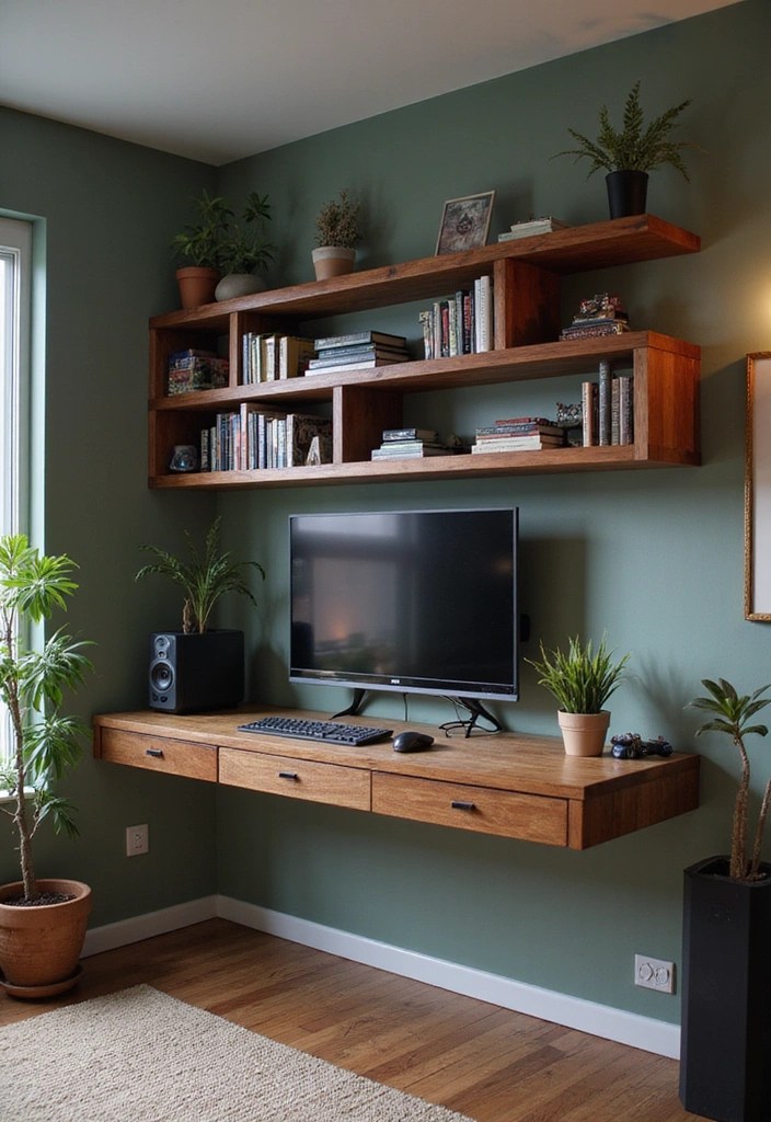 How to Seamlessly Blend Wooden Accents into Your High-Tech Gaming Room – Game On! - 2. Integrate Wooden Shelves for Storage