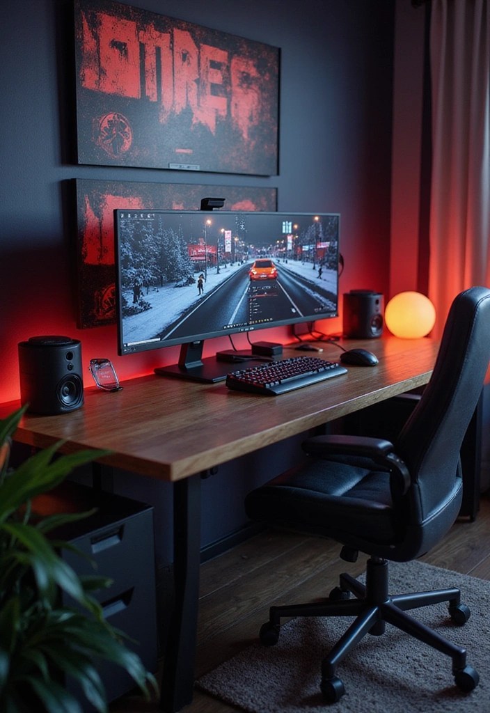 How to Seamlessly Blend Wooden Accents into Your High-Tech Gaming Room – Game On! - 8. Wood-Frame Gaming Monitors