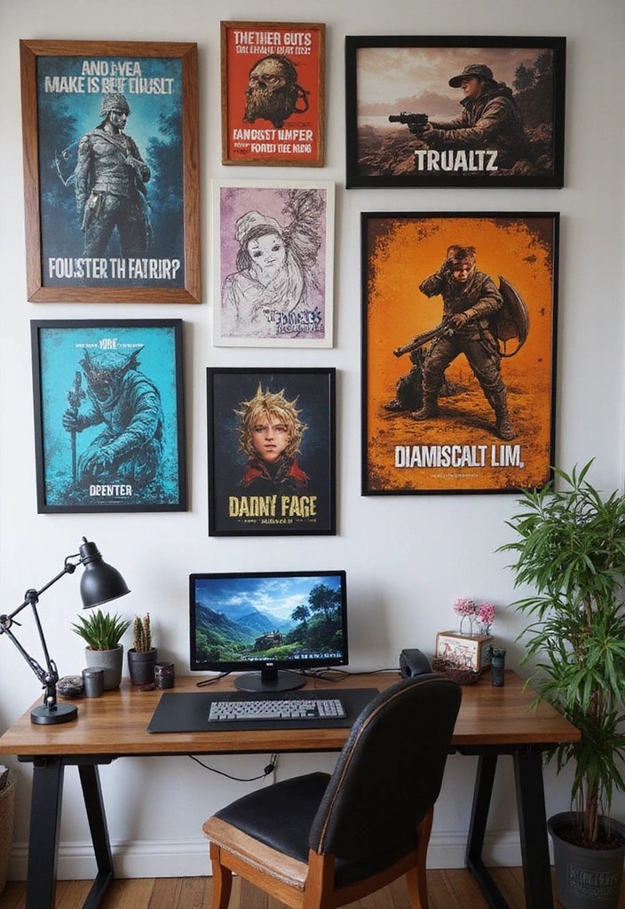 You’ve Got The Gaming Desk - What’s Going On It? - 10. Personalized Wall Art: Make It Yours