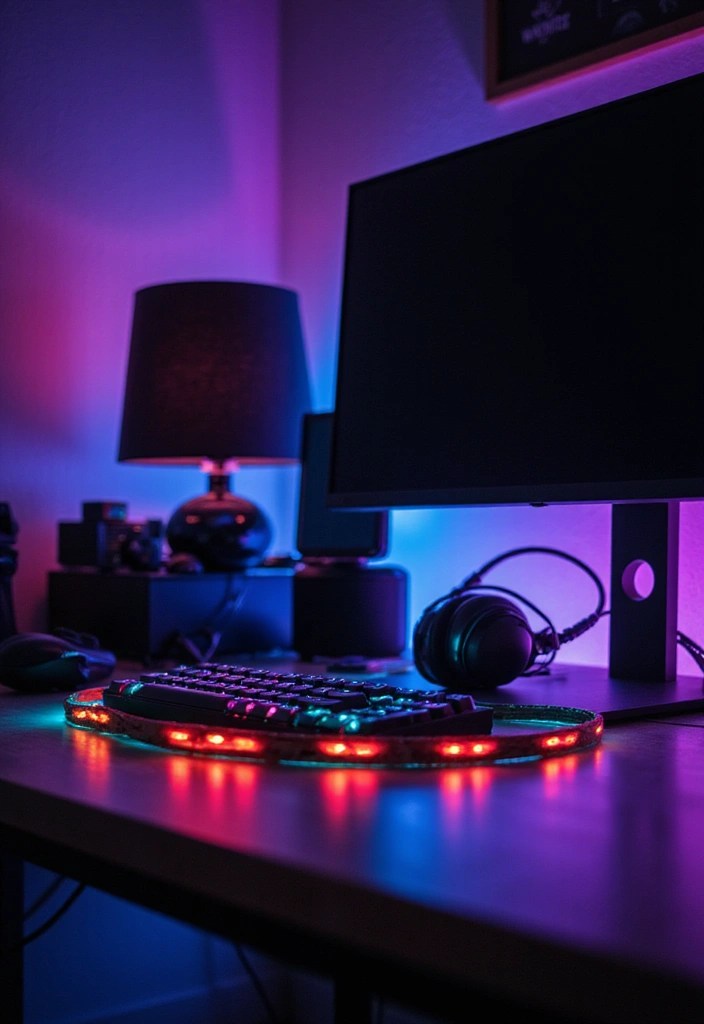 21 Epic DIY Decor Ideas for Your Gaming Room - 1. LED Strip Lighting Galore