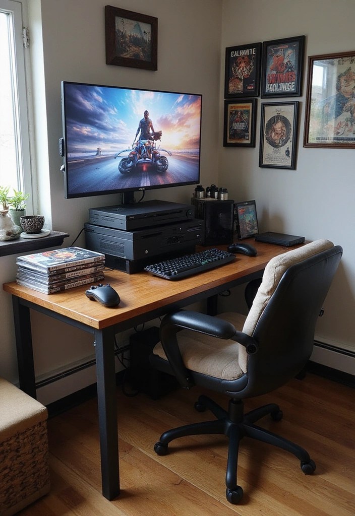 21 Epic DIY Decor Ideas for Your Gaming Room - 13. DIY Console Gaming Station