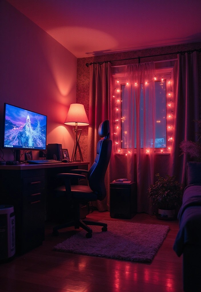 21 Epic DIY Decor Ideas for Your Gaming Room - 15. Cozy Ambient Lighting
