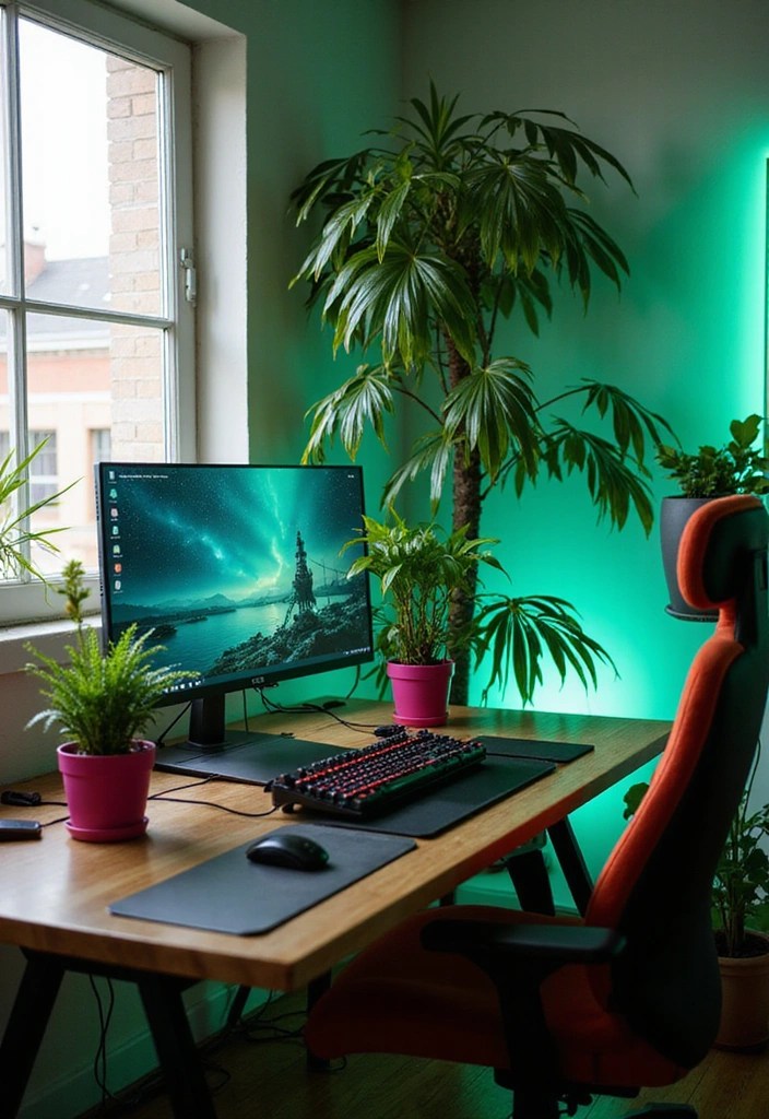 21 Epic DIY Decor Ideas for Your Gaming Room - 21. Gaming Room Refresh with Plants