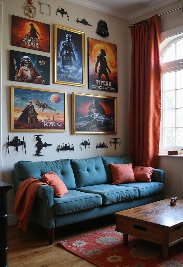 How to Create a Star Wars-Themed Gaming Room - 6. Incorporate Star Wars Art and Wall Decals