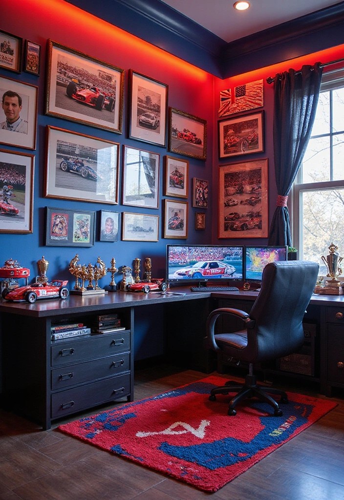 How to Incorporate a Racing Sim Rig into Your Gaming Room - Incorporate Racing-Themed Decor