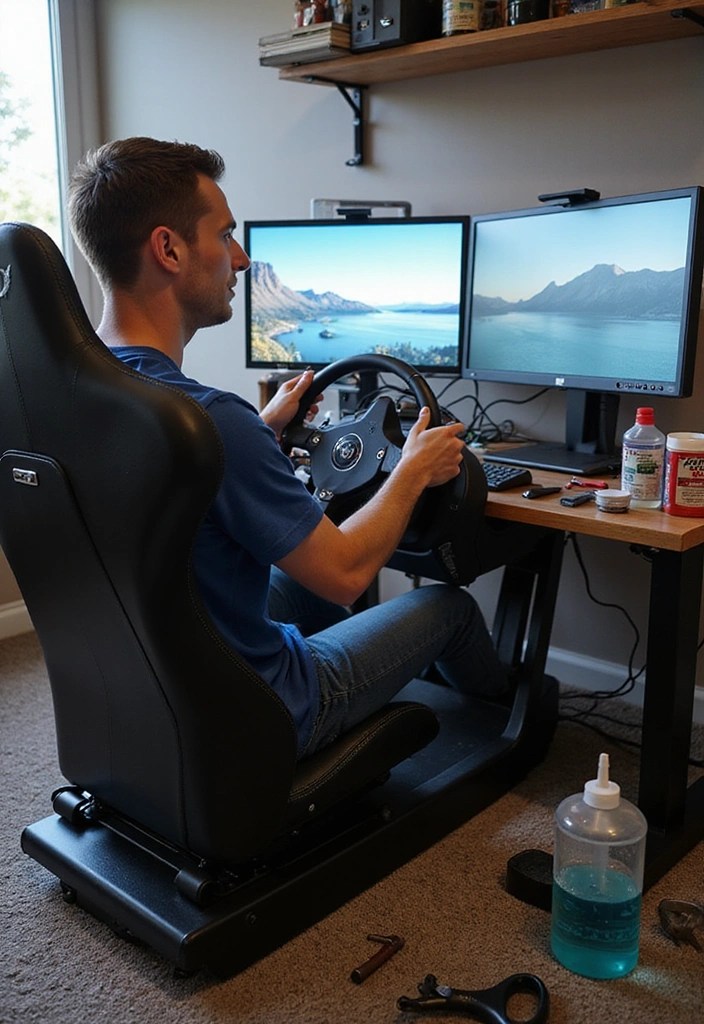 How to Incorporate a Racing Sim Rig into Your Gaming Room - Maintain Your Setup